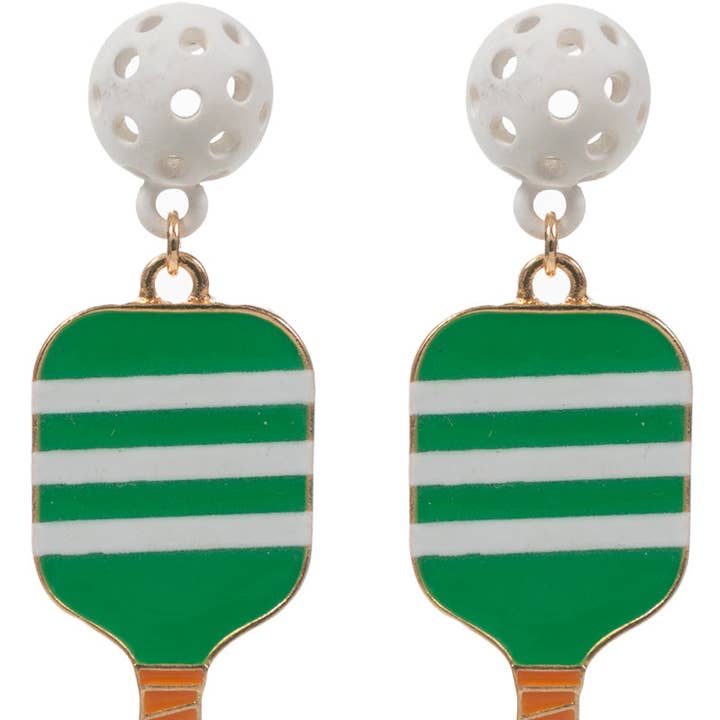 Designature New York - Wholesale Dangle Earrings - Sports Pickleball Enamel Pattern Post Earrings2