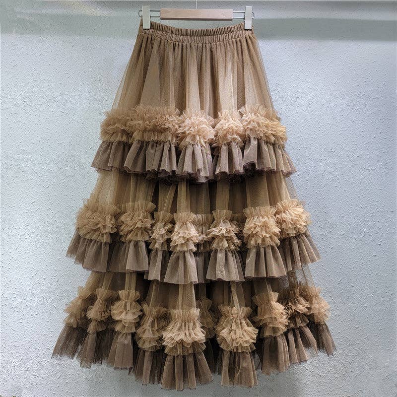 Sanyao Fashion – wholesale Skirt – Women’s – M241 Whipped Ruffle Dream Skirt – Layered A-Line Tutu1