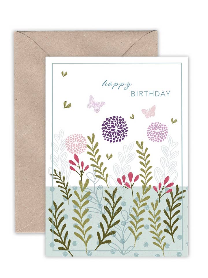 CARTÕES DE ANIVERSÁRIO DE BORDA DE JARDIM por atacado de Emma Bryan Design