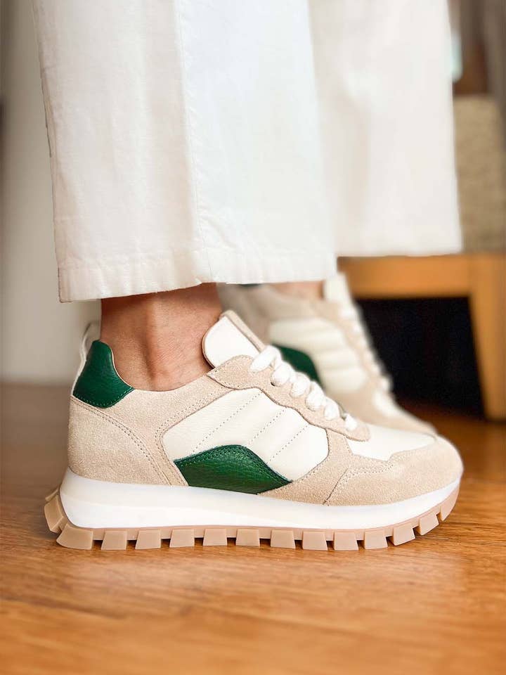 Mule - Pana - Baskets en cuir de vachette faites à la main pour la vente par PMK SHOES