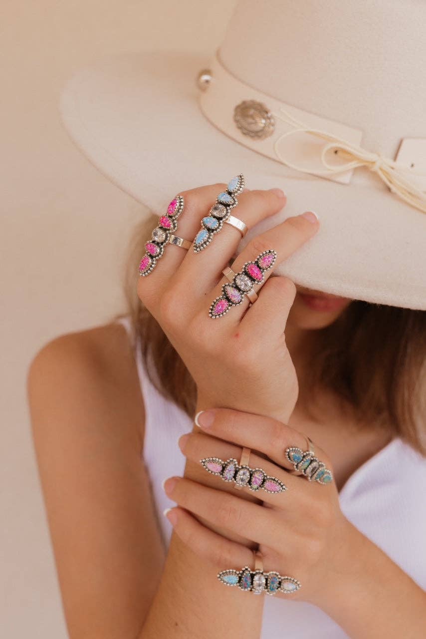 Krush Kandy - Wholesale Cocktail/Statement Ring - Kandy Opal Rings Bno. 47