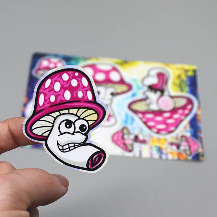 Mushroom Sticker Sheet for wholesale by Metal the Brand