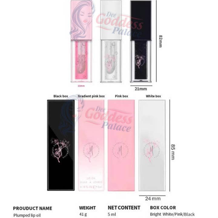 Deegoddesspalace LLC. - Wholesale Lip Gloss - 50pcs Private Label Lip Plumping Oil