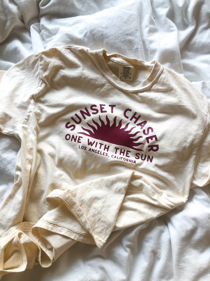 Sunday Violets - Wholesale Screen Printed T-Shirt - Women's - Sunset Chaser Premium Tee