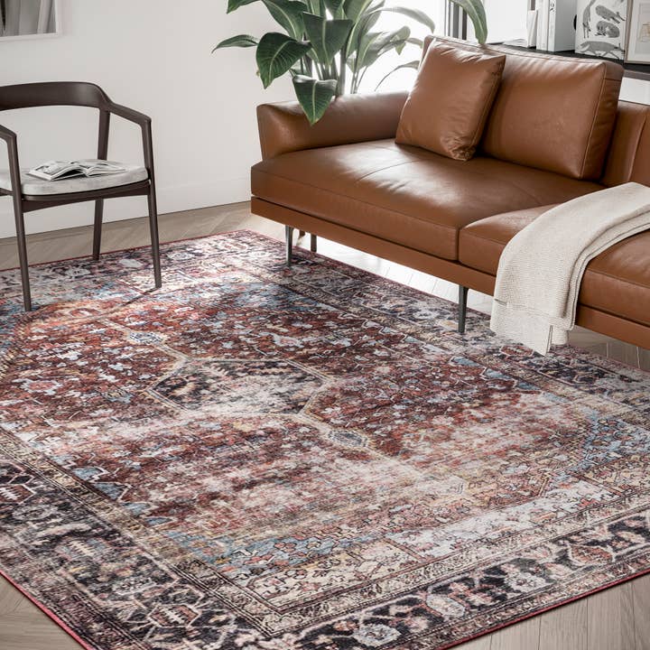 Abani Rugs - Wholesale Area Rug - Abani Paloma PAL100A Vintage Merlot Area Rug1
