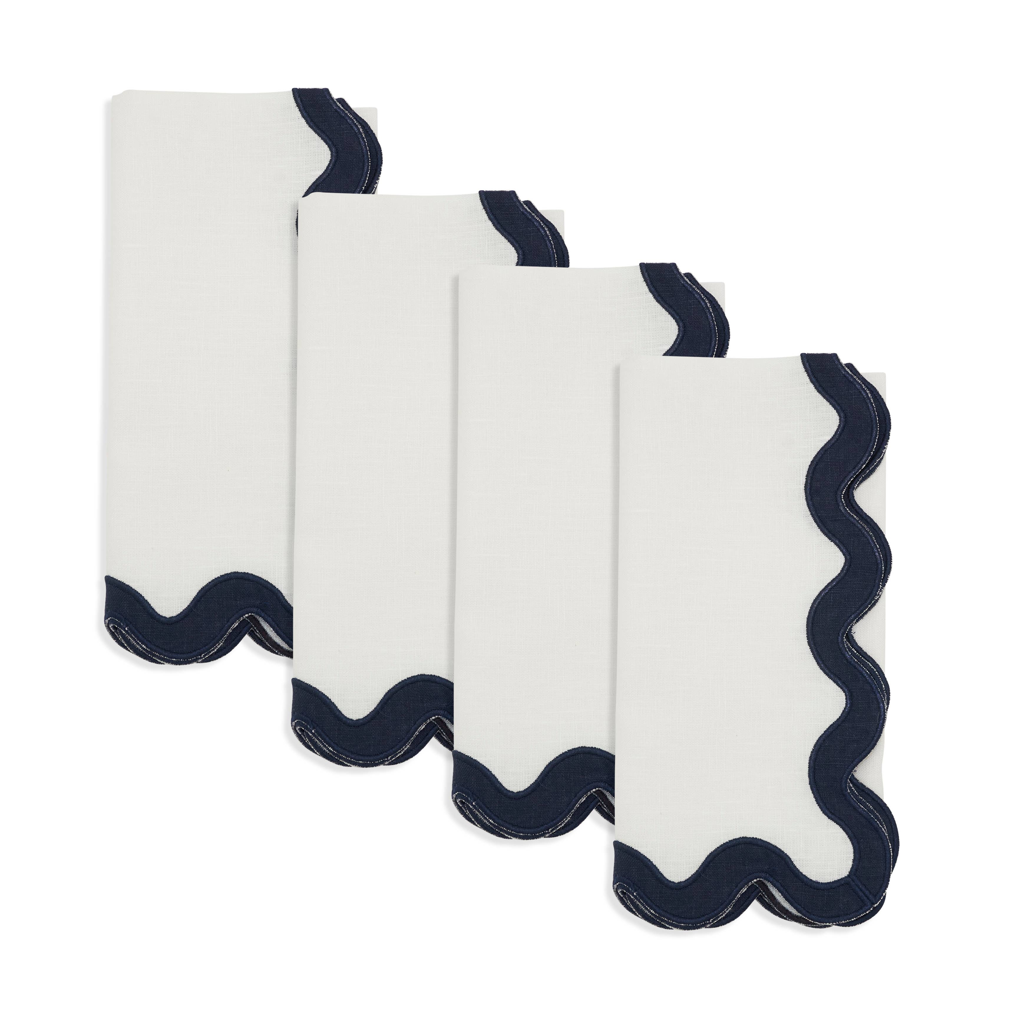 Saro Lifestyle – wholesale Dinner & cloth napkin – Linen Ric-Rac Border Dinner Napkin7