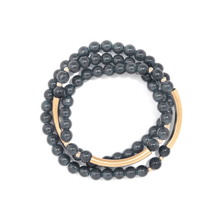 ZENZII Jewelry – Großhandel Perlenarmband – Glänzend und Gold Perlen Wrap Armband Schmuck11