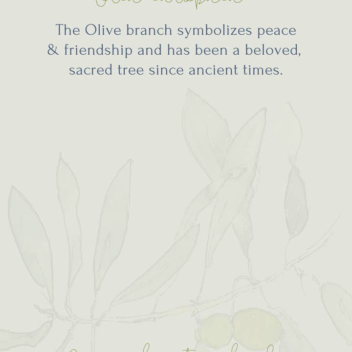 Leafy Lexicon - Wholesale Everyday Greeting Card - Olive Peace wreath greeting card1