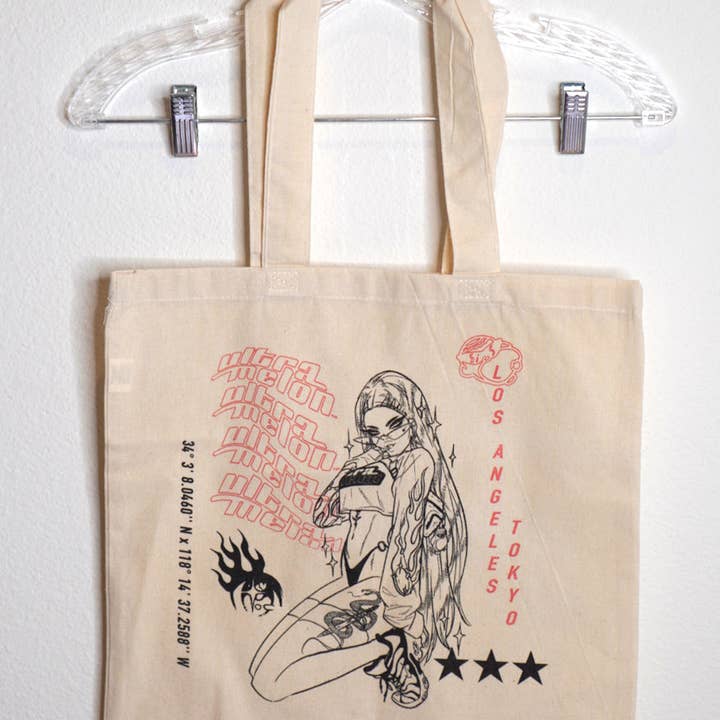 ULTRAMELON Graphic Canvas Tote for wholesale by Ultra Melon