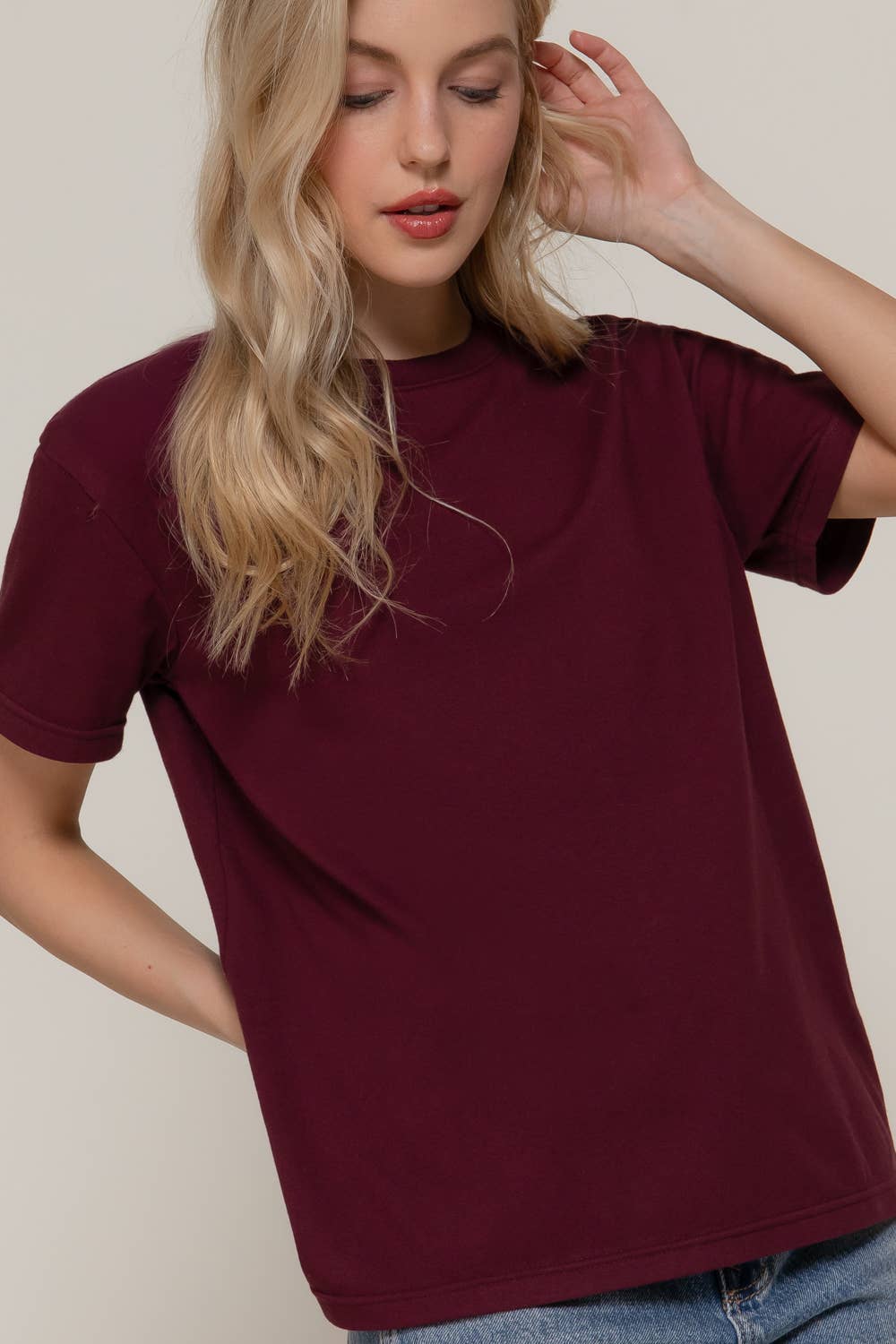 Active Basic | Active USA – wholesale Knit top – Women's – Short Sleeve Round Neck Tee30
