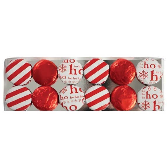 Chocolate Works - Wholesale Cookie - Red & White Holiday Foiled Oreo Cookies 12ct