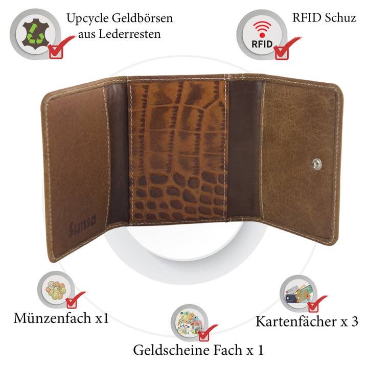 Sunsa - Wholesale Wallet - Women's - Small purse leather wallet. Sustainable wallet (copy)2