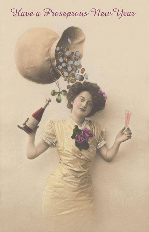Found Image Press - Vente Cartes postales - Carte postale HN-267 Femme avec un pot d'or0