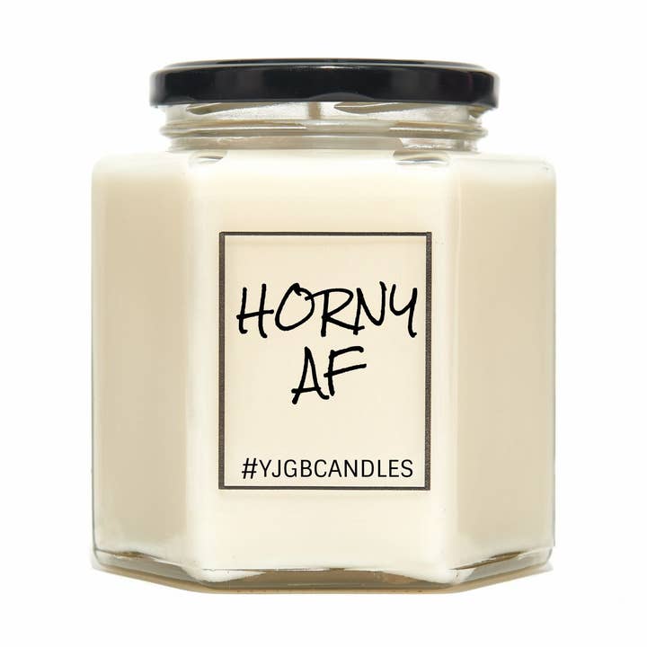 Horny AF Scented Candle for wholesale by Lindsay Lucas Candles