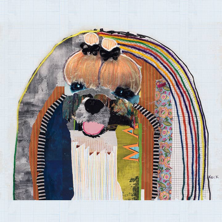 #010903 <br> Maltés <br> Impresión en lienzo de arte de perro para venta al por mayor de Michel Keck LLC