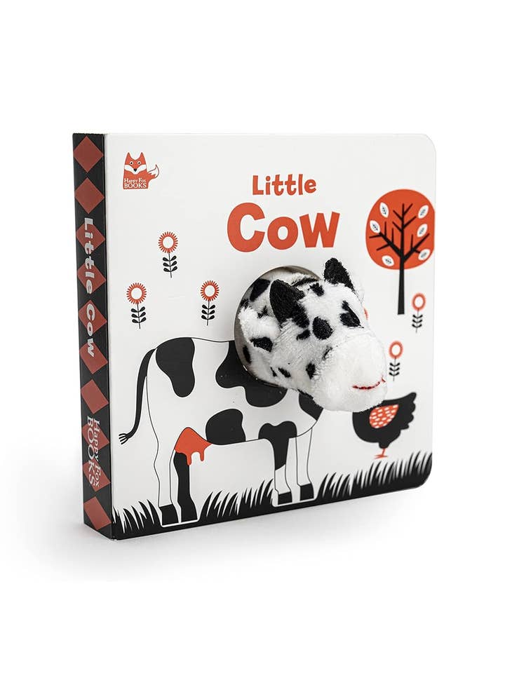 Little Cow Finger Puppet Board Book with High Contrast Art for wholesale by Fox Chapel Publishing