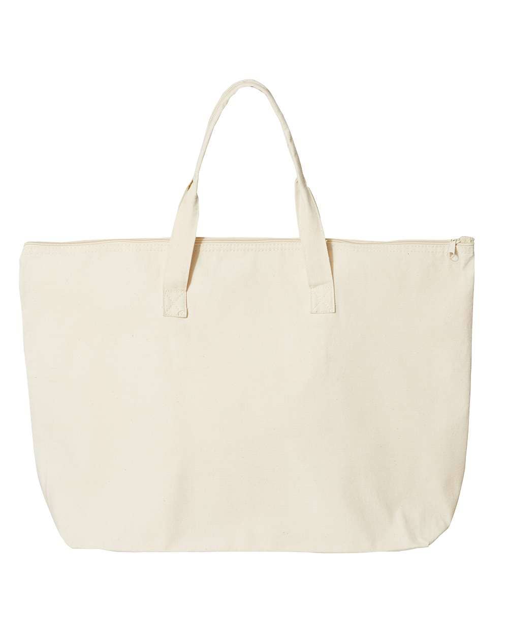 Total Apparel - Wholesale Tote Bag - Unisex - Liberty Bags Amanda Canvas Cotton Tote | Top Zippered | 8863