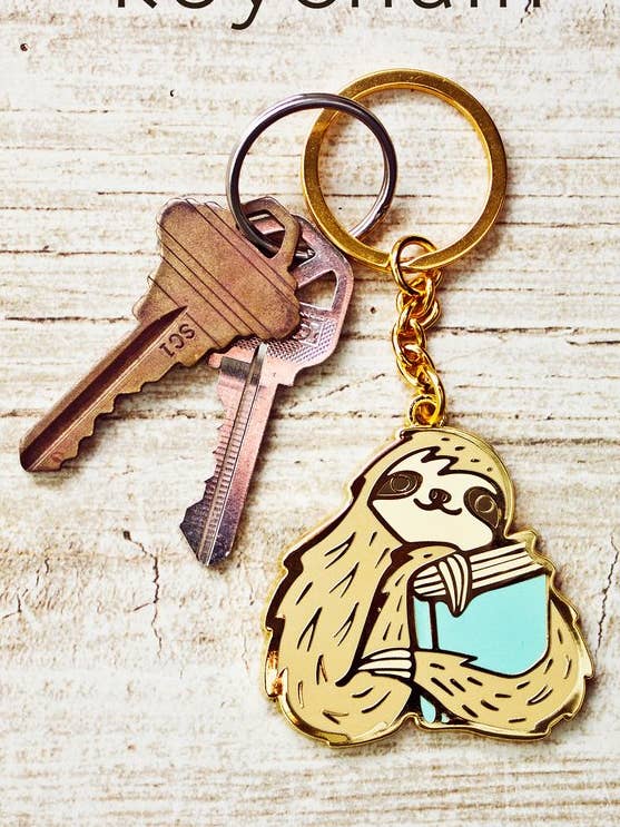 Book Sloth Nyckelring — Söt Strumpa Stuffers för män/Kvinnor för wholesale av Boygirlparty