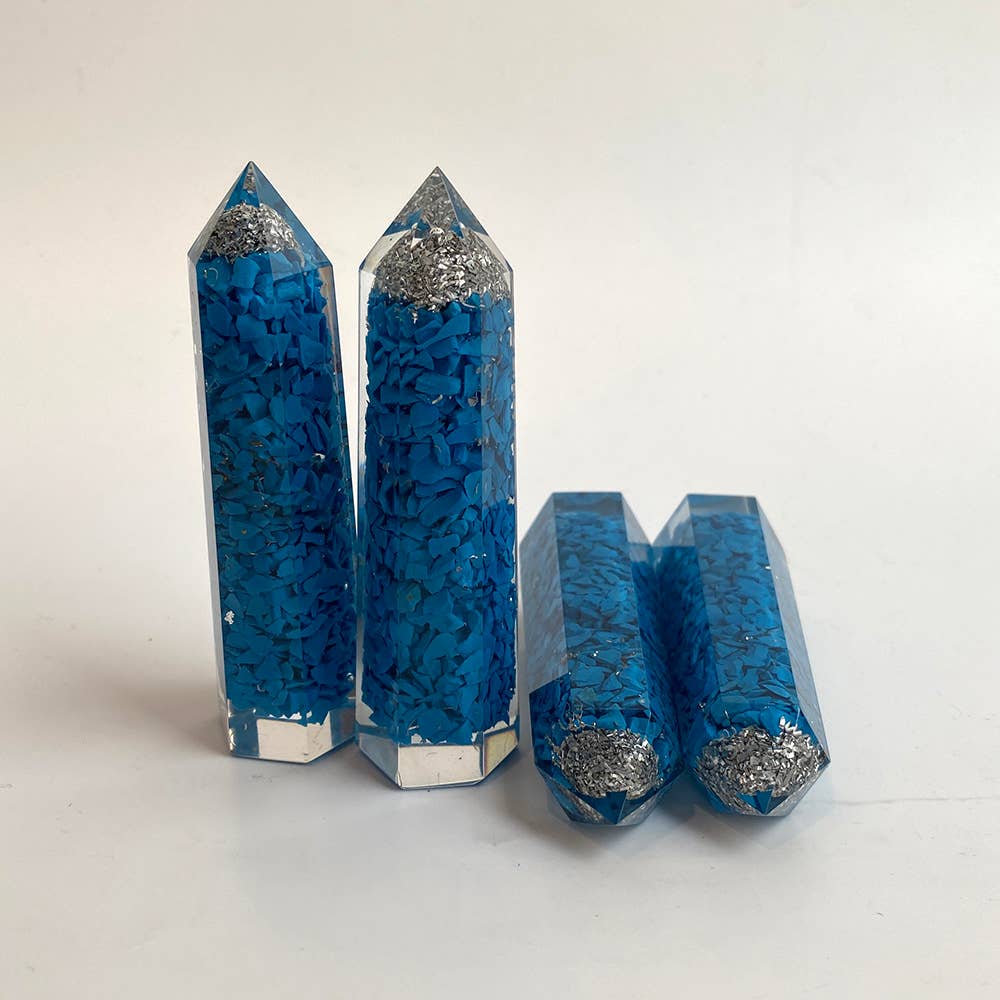 VIE – wholesale Spiritual stone/crystal – Orgonite Obelisk Tower, 8x2x2cm7