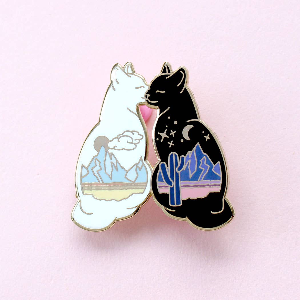 Glitter Punk - Wholesale Lapel Pin/Button - Desert Cats Enamel Pin