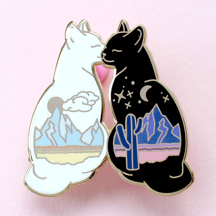 Glitter Punk - Wholesale Lapel Pin/Button - Desert Cats Enamel Pin0