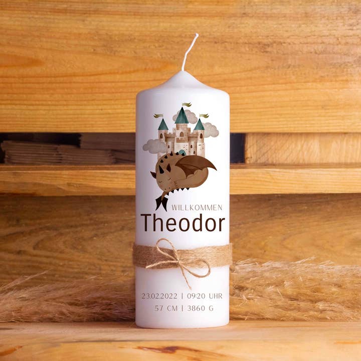 Vela Nascimento | Dragão | 15 - 30 cm Altura | Personalizada por atacado de Die Kerzenwerkstatt