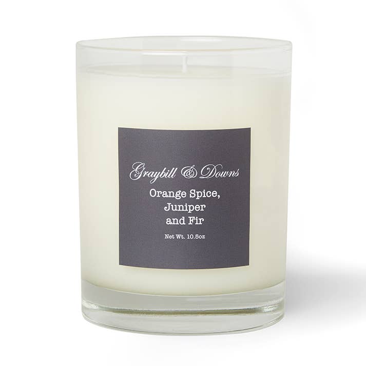 Candela classica all'arancia con ginepro e abete per la vendita all'ingrosso da parte di Graybill & Downs