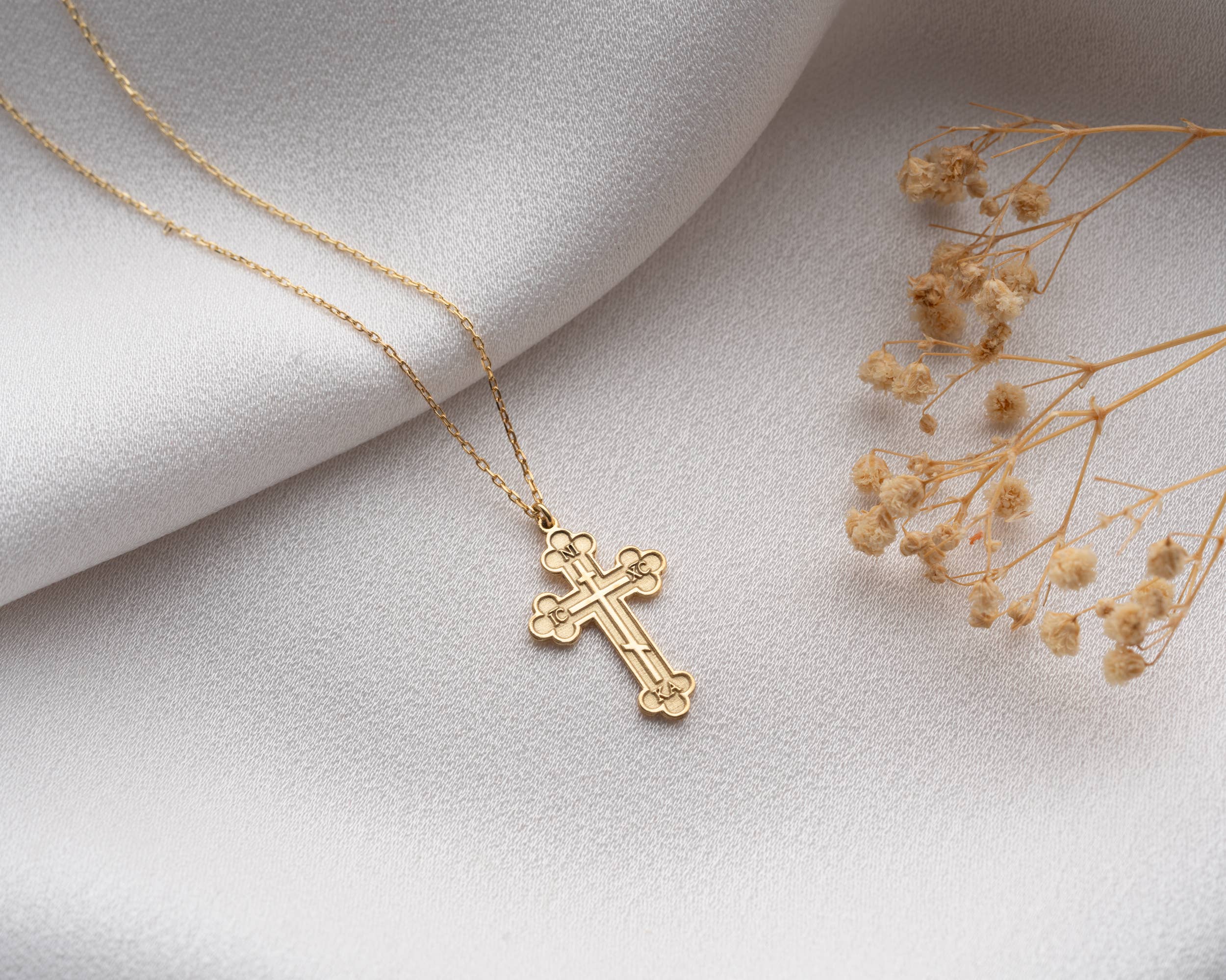 Tina Custom Jewelry - Wholesale Pendant/Charm Necklace - Orthodox Cross Necklace, Baptism Cross Necklace, IC XC NIKA6
