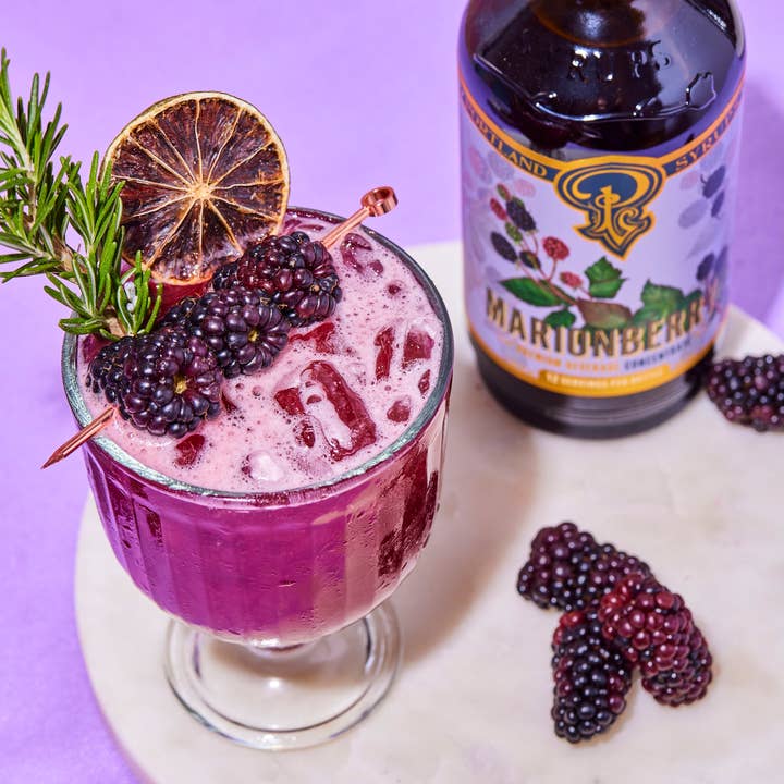 Portland Syrups - Wholesale Cocktail Mix/Syrup - Marionberry Syrup 12oz - cocktail / mocktail beverage mixer6