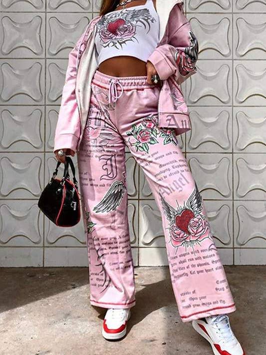 WHITE diamante heart spaghetti strap graphic tank top for wholesale on Faire8