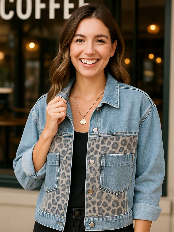 Veste en jean Leopard Luxe 383 pour la vente par LTX Sportswear