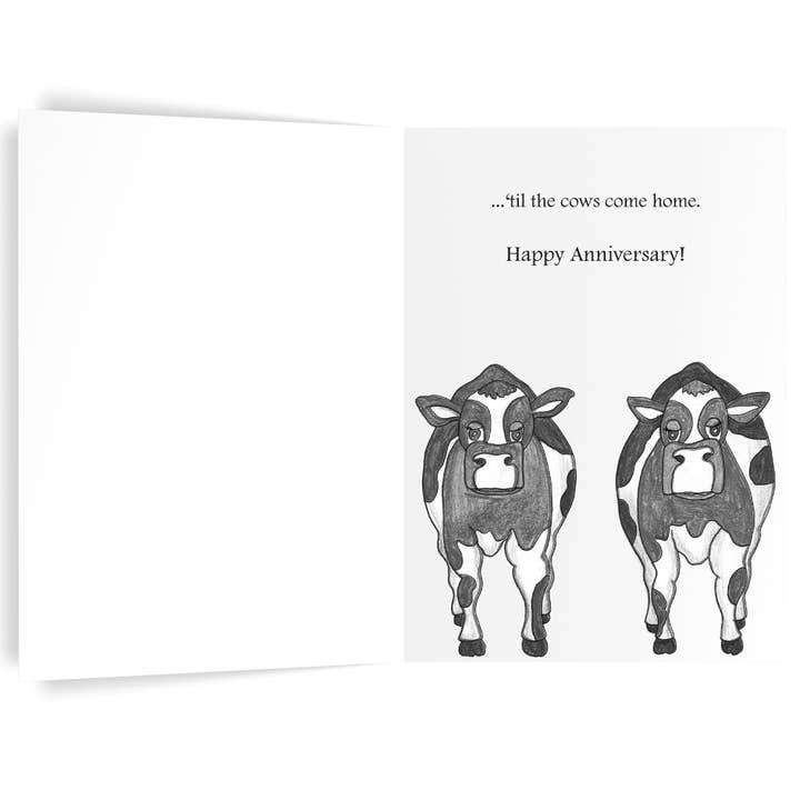 Finché le mucche tornano a casa per la vendita all'ingrosso da parte di Crawford Sisters Card Co., LLC