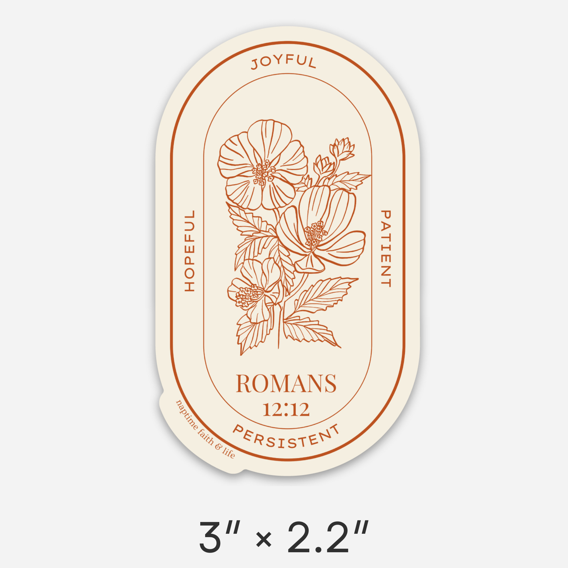 Faith & Life Christian Brands - Wholesale Sticker - Romans 12:12 Waterproof Vinyl Sticker | Christian Sticker2