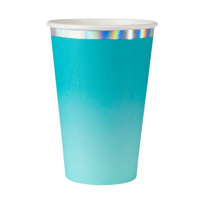 Fiesta Everyday Foil Paper Cup - Aqua for wholesale by Casa Fiesta