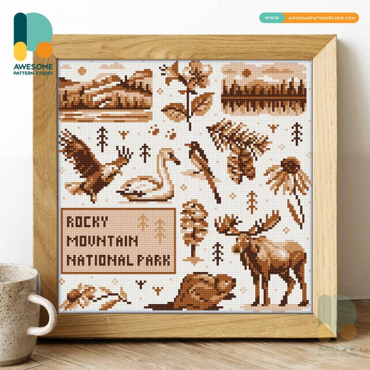 Rocky Mountain National Park, Diamond Painting Kit - 120x120 for wholesale by Awesome Pattern Studio