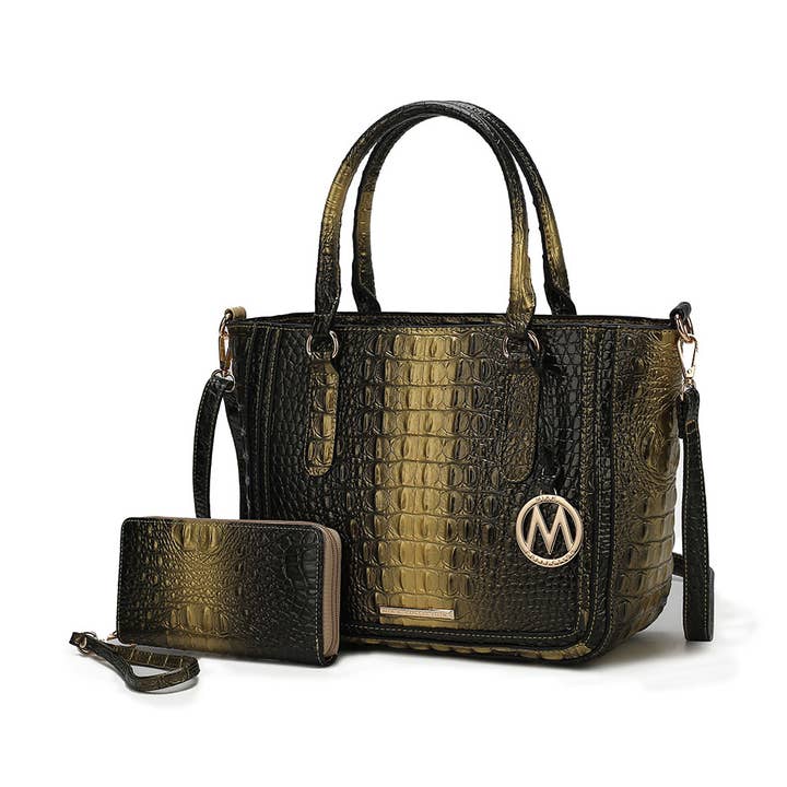Mochila Aphelia Croc de la colección MKF con cartera de Mia K para venta al por mayor de MKF Collection