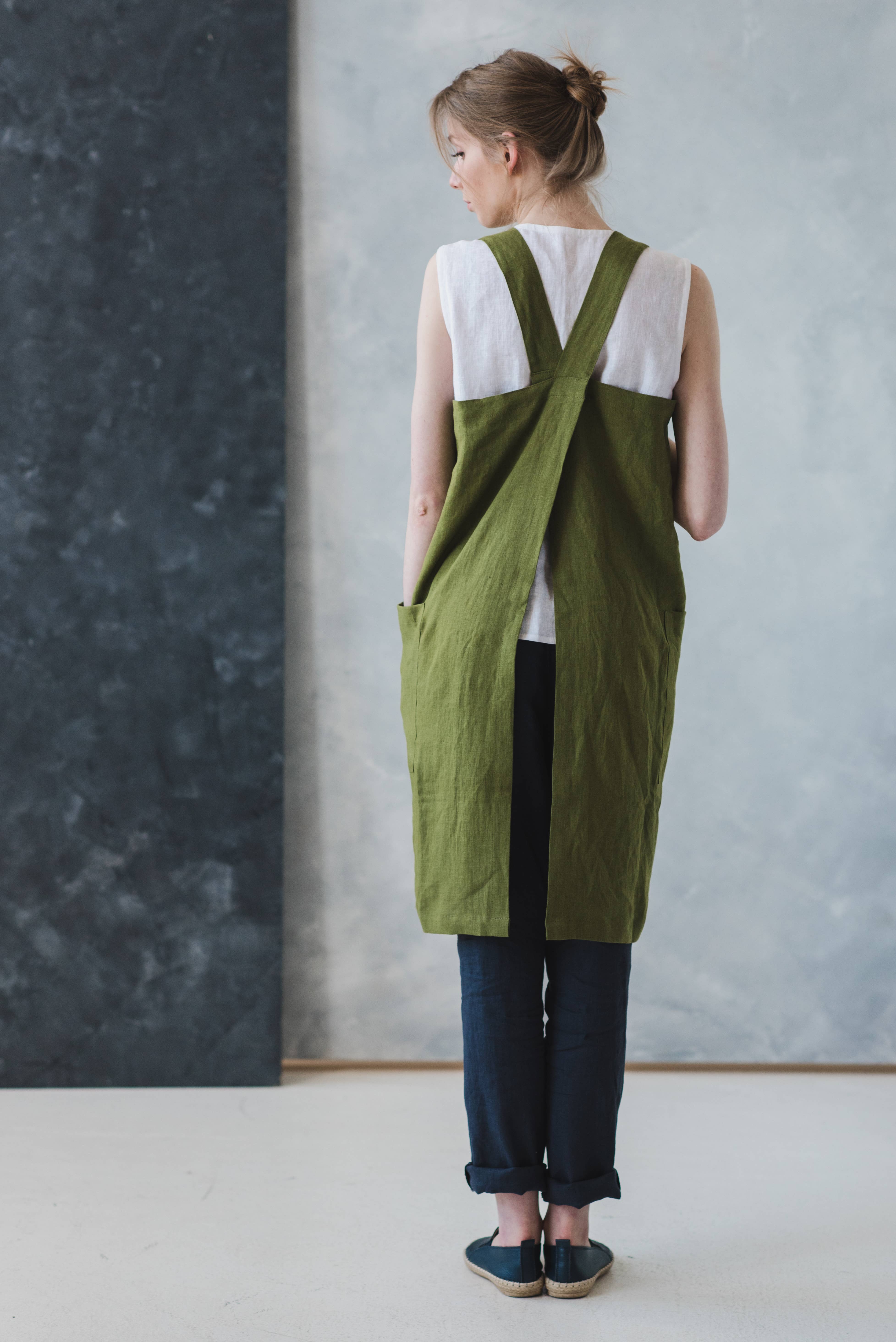 Epic Linen - Wholesale Apron - Linen Japanese Style Apron in Various Colors10