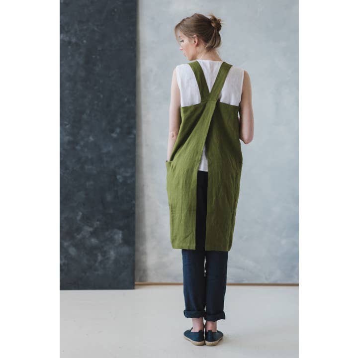 Epic Linen – wholesale Apron – Linen Japanese Style Apron in Various Colors10
