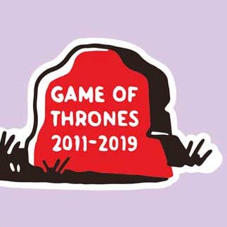 Game of Thrones - TV Graveyard Club Sticker for wholesale by No Wrong Answers