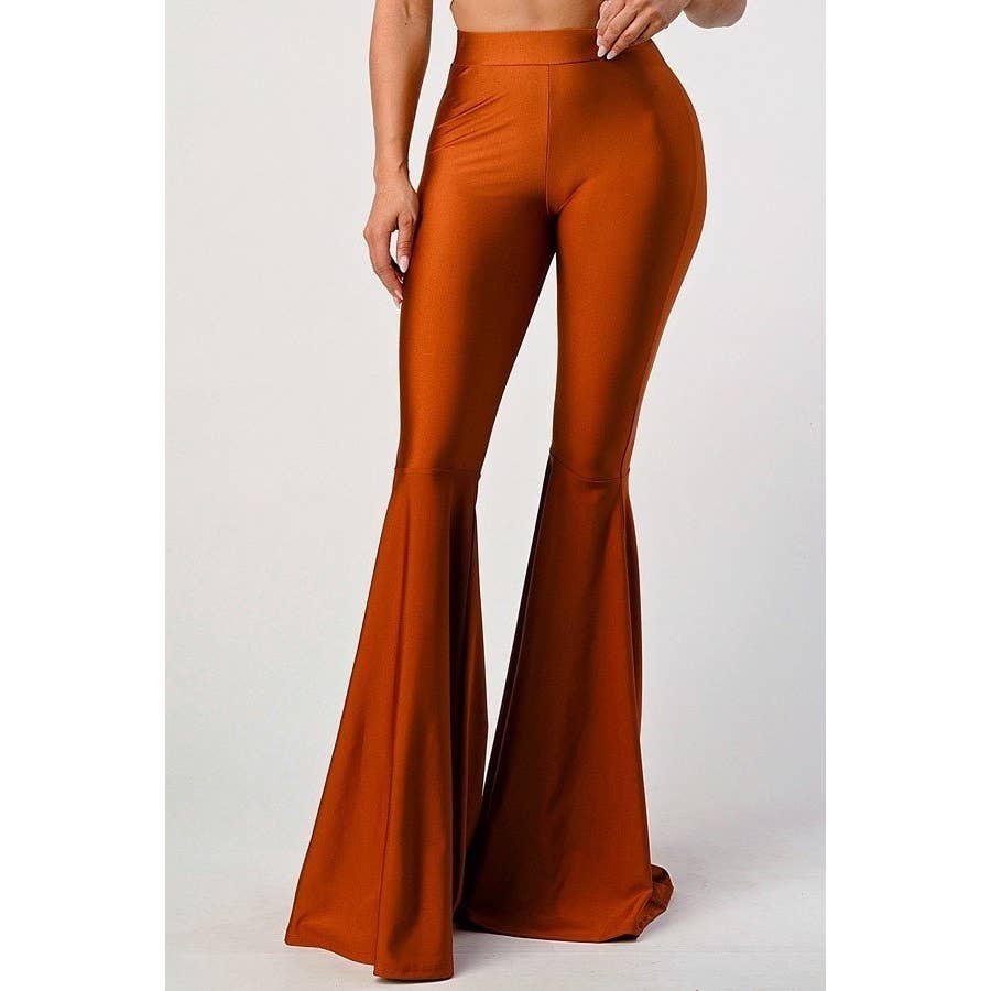 Lime All the Time - Vente Pantalon – femme - Pantalon évasé à fond cloche uni7