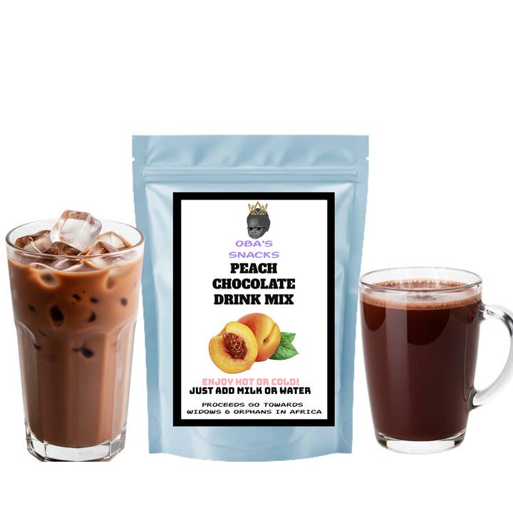 Premium Chocolate Drink Mix- Peach for wholesale by Oba's Snacks