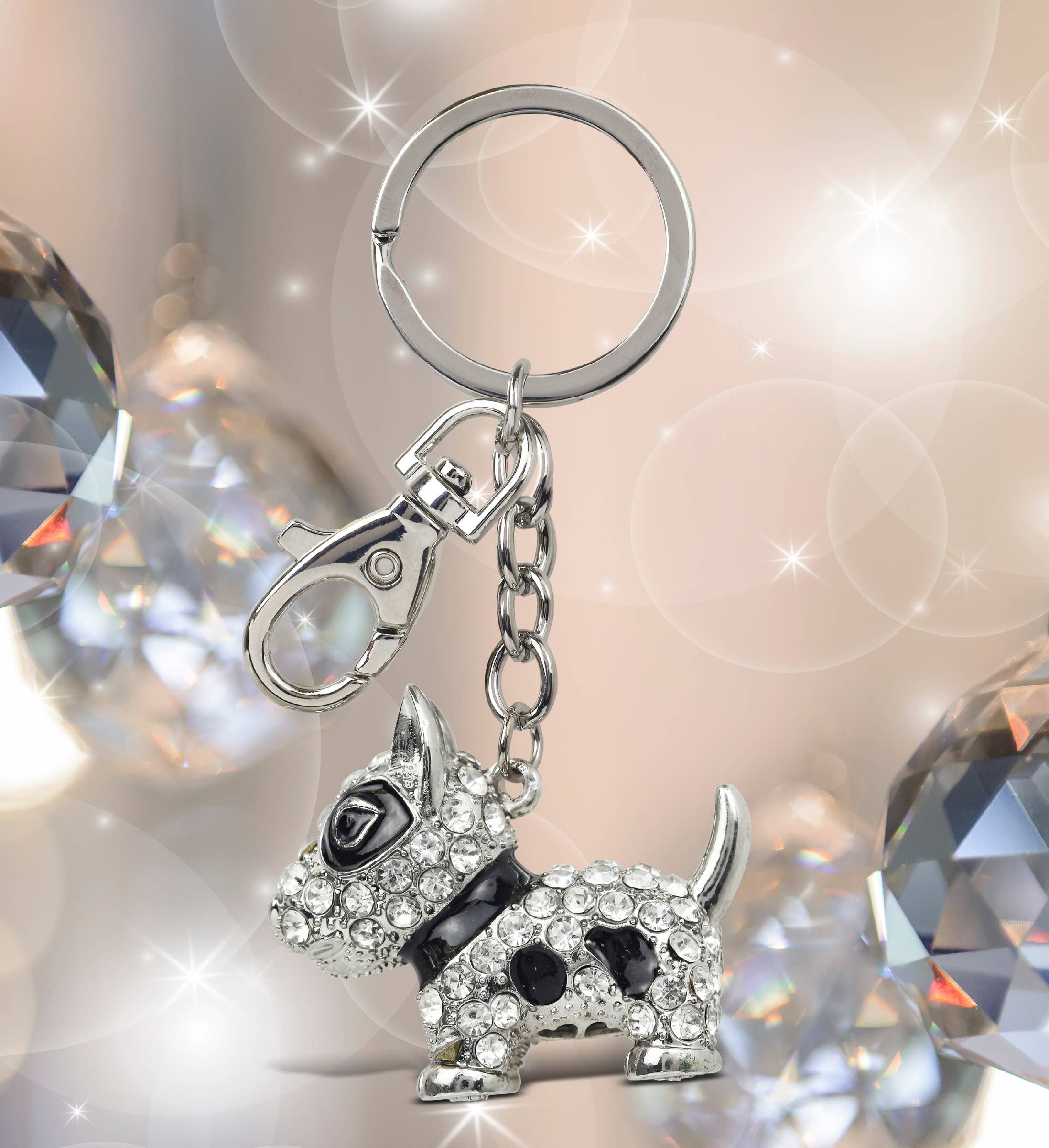 Cota Global - Wholesale Keychain - Unisex - Sparkling Charms - Bull Terrier Dog3