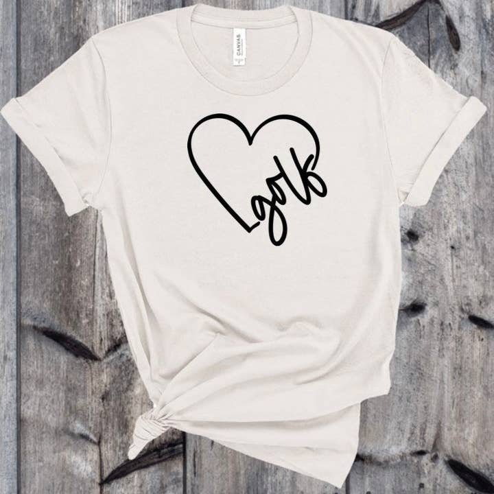 GOLF HEART for wholesale by Sikkema Tees