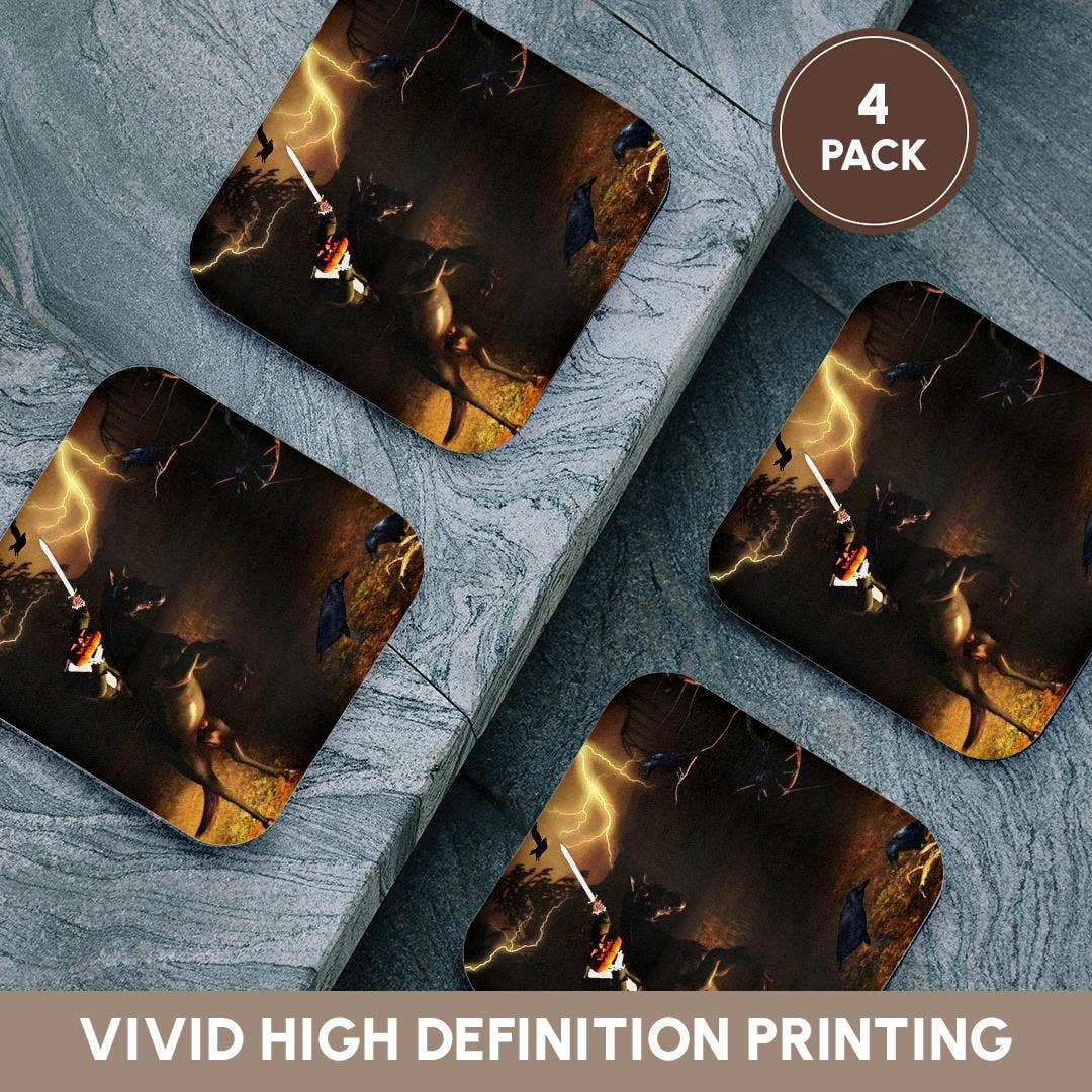 3dRose – wholesale Coasters – 3dRose, Headless Horseman Rides In Sleepy Hollow, Coaster12