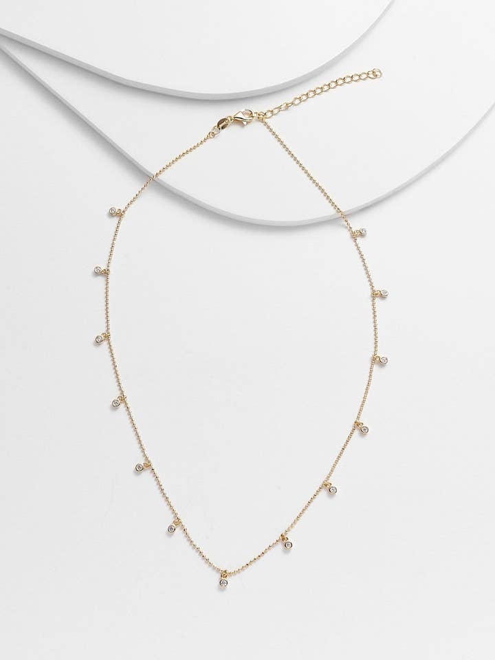 KAILYN Necklace with hanging Diamonettes for wholesale by Kosa Jewels