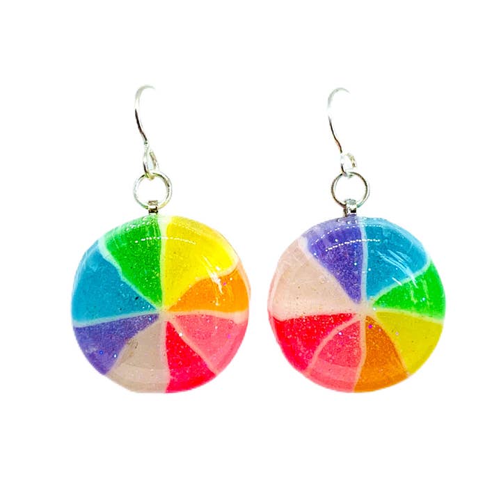 Glitterlimes - Wholesale Dangle Earrings - Japanese Pinwheel Candy Earrings - Drops