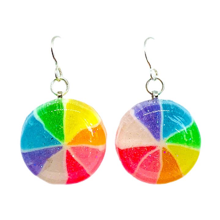 Glitterlimes - Wholesale Dangle Earrings - Japanese Pinwheel Candy Earrings - Drops