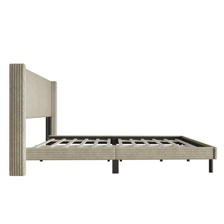 Home Design - Wholesale Bed - Duluth Corduroy Velvet Upholstered Platform Bed11