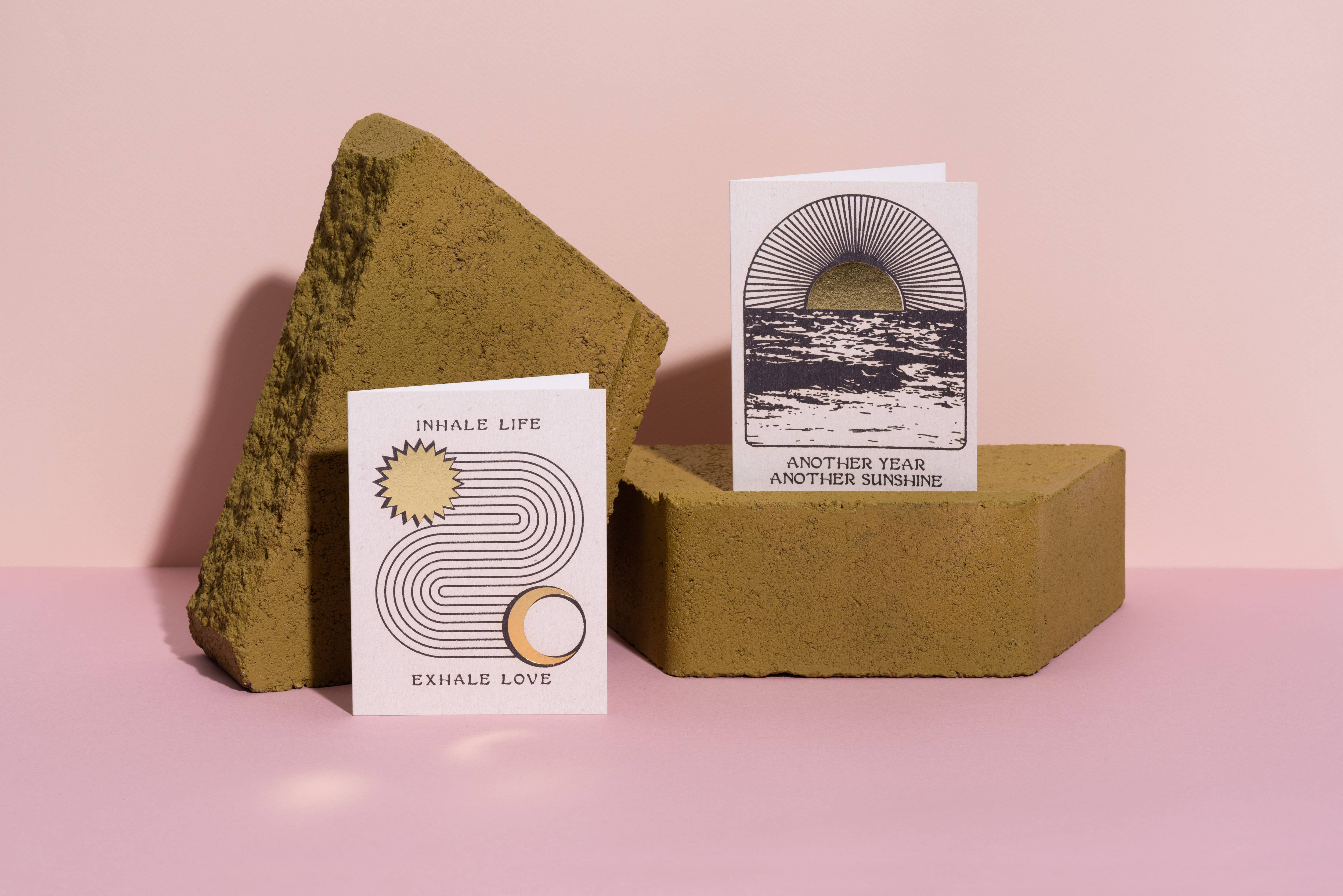 Red Cap Cards - Wholesale Encouragement Card - Inhale Exhale encouragement greeting card1