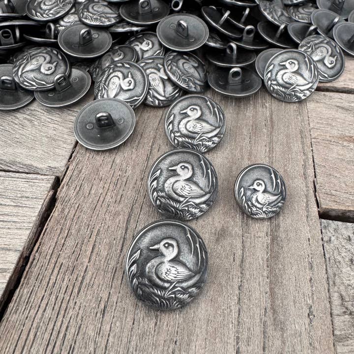 Hartmann-Knöpfe - Wholesale Sewing button/snap - sweet duck metal buttons antique silver 15 mm or 20 mm2